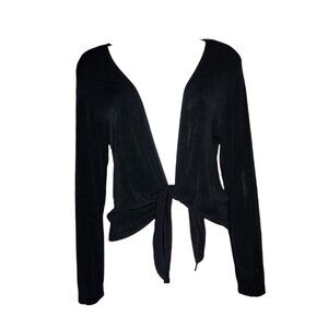 Chico's Black Tie-Front Blouse